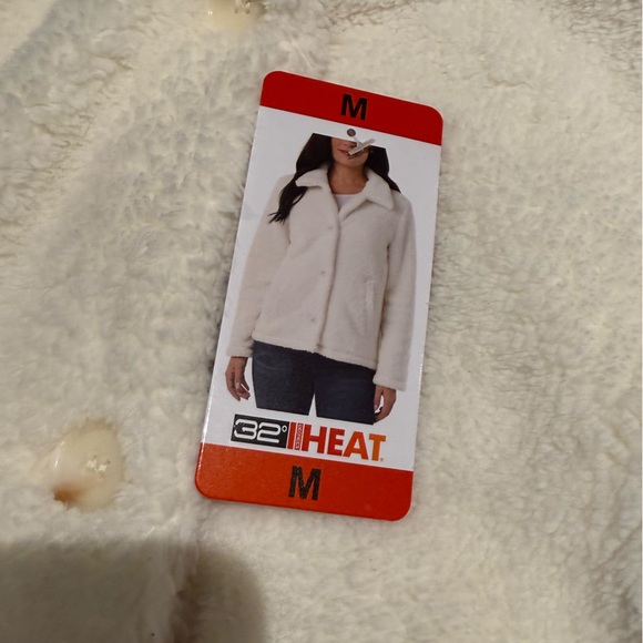 32 Degrees Heat Women's Medium Cozy Fleece Button Front Jacket - Picture 4 of 5